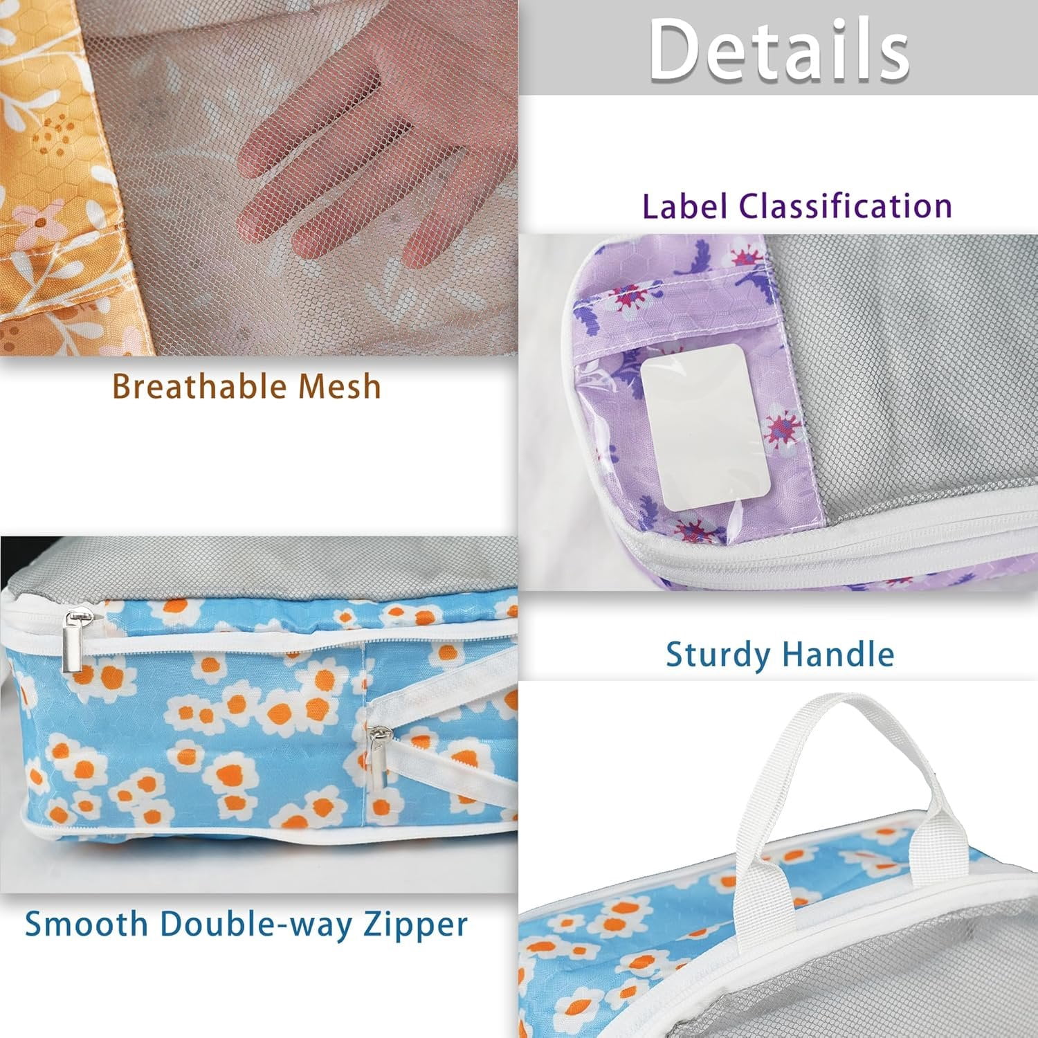 7 count Compression Packing Cubes for Travel Luggage, Lightweight Suitcase Organizer Bags Set, Compression Packaging Cube for Travel Essentials, Packing Cubes for Carry  Suitcase