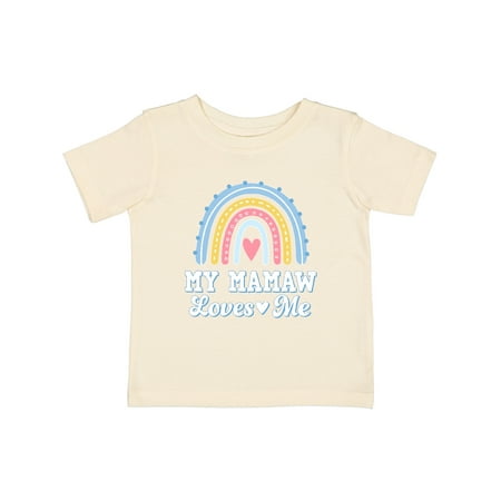 

Inktastic My Mamaw Loves Me Girls Retro Rainbow Gift Baby Girl T-Shirt