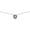 Alexandrite, variant on Created Ruby 6mm Round Bezel-Set Dainty Sterling Silver Choker Necklace