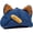 Dark Blue, variant on Slccxzc 3D Cat Ear Denim Beret, Flip Brim Foldable Newsboy Cap for Women
