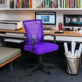 thumbnail image 5 of Furmax Office Mid Back Swivel Lumbar Support Desk, Computer Ergonomic Mesh Chair with Armrest, Purple, 5 of 8