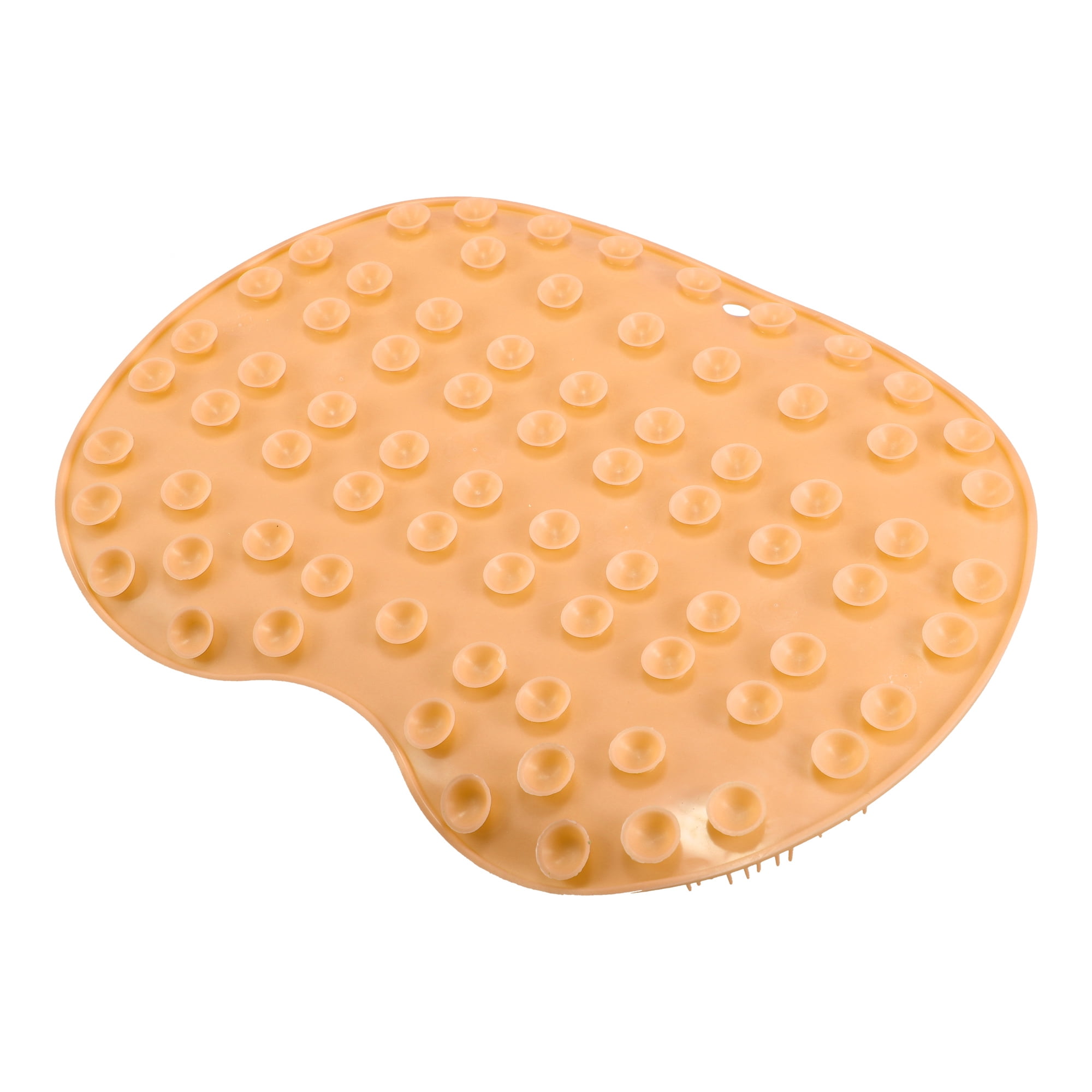 Unique Bargains Foot Clean Massager Scrubber with Suction Cups 11.81"x9.84" Orange