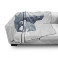 thumbnail image 3 of Polar Bear Soft Flannel Fleece Blanket, Polygonal Art Baby and Mother Bear Geometric Nordic Mammal Illustration, Cozy Plush for Indoor and Outdoor Use, 50" x 70", Grey and Pale Grey, by Ambesonne, 3 of 6