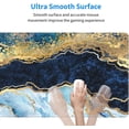 thumbnail image 6 of XL Marble Large Mouse Pad, Extended Cute Gaming Mousepad with Stitched Edges, Big Long Mousepad Makeup Desk Mat for Laptop, Keyboard, Computer for Decor Women Office, (Blue and Gold, 31.5*11.8 in), 6 of 6
