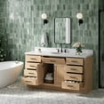 thumbnail image 4 of Ariel Hepburn 67 Inch Single Oval Sink Bathroom Vanity With Pure White Quartz Countertop 1.5 Inch Edge In Oak, 4 of 10