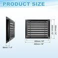 thumbnail image 2 of Uxcell 14x18 Inch Gable Vent, 1PCS Aluminum Alloy Wall Shed Vents with Strainer, Black, 2 of 7