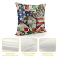 thumbnail image 4 of Chilfamy Patriotic Pillow Cover Stars America Flag Floral 4th of July Decor Independence Day Decorations Memorial Day Plaid Cushion Case for Sofa Couch White, 4 of 5