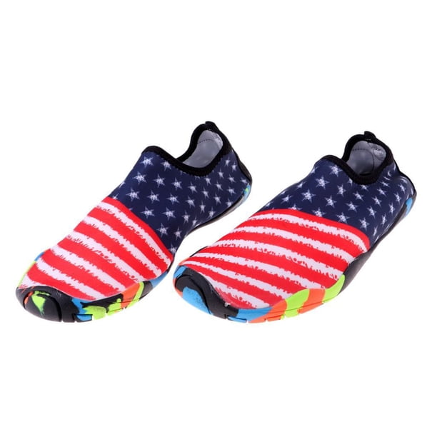 Calcetines de Buceo Botas de Buceo Calcetines con Aletas para Buceo, Esnórquel, Natación, Deportes Acuáticos, Senderismo Y Otras Actividades Al Aire L - estrella estrella de rayas Tamaño 46 Soledad Mujer Hombre Zapatos de agua