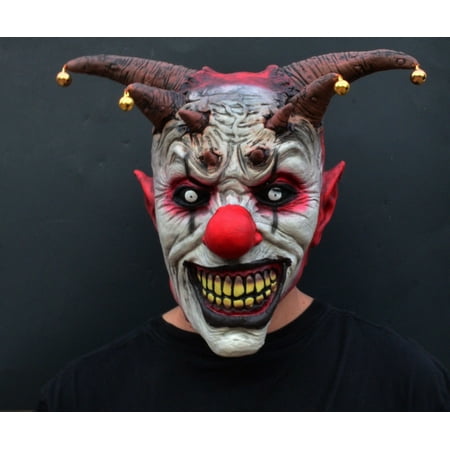 Creepy Scary Halloween Clown Mask Latex JESTER CLOWN