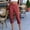 Wine, variant on Nhthy Women's Summer High Waist Cargo Capri Pants, Solid Classic Style with Pockets, 7/8 Cropped Work Trousers for Daily Commute Wine XXXL