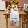 thumbnail image 3 of Christmas Tree Table Runner 90 Inches, Xmas Tree Snowflake Pink Green Black Bed Runner Dresser Scarves Tabletop for Indoor Outdoor Parties/Ceremony/Banquet, 13" x 90", 3 of 8