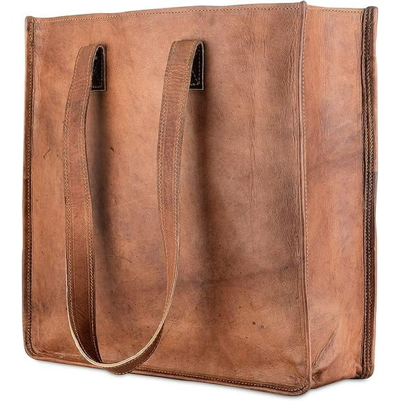 Parrys Leather World Adult Durable Leather Laptop Bag, Brown, 1-Piece