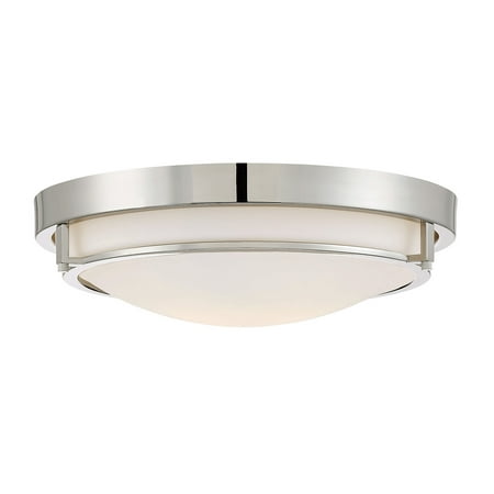 

Trade Winds Lighting TW020743PN 2 Light Transitional Flush Mount Ceiling Light 60 Watts in Polished Nickel