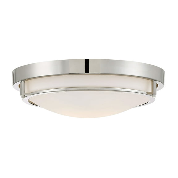 Trade Winds Felton Flush Mount Ceiling Light in Polished Nickel