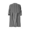 thumbnail image 4 of SMihono Baby Doll Dresses for Women 2025 Summer Casual Bow Tie Striped Dress 3/4 Sleeve Loose Flowy Mini Dress with Pockets Black S, 4 of 5