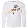 thumbnail image 3 of Inktastic Halloween Opossums on Broom Long Sleeve Youth T-Shirt, 3 of 5
