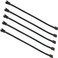 thumbnail image 1 of 5 cables divisores de ventilador PWM de 4 pines, adaptador trenzado con funda, extensión de ventilador de computadora, PC, cable convertidor de fuente de alimentación, compatible con computadora, caja, 1 of 1