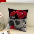 thumbnail image 5 of Kedshhgu Red Rose Throw Pillow Covers, Valentine's Day Pillow Cover for Couch Sofa, Flowers Decorative Square Pillow Cases, 17.72" × 17.72", 5 of 6