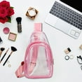 thumbnail image 2 of openpig Clear bags Crossbody Sling Bag Fanny Pack Backpack Purses for Women Men, Crossbody Bag Transparent Sling Shoulder Purse Casual Chest Pack Handbag Pink, 2 of 3