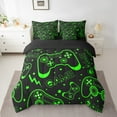 thumbnail image 2 of Erosebridal Video Game Bedding Queen Size,Lightning Polka Dots Comforter Sets with Sheets,Black Green Bedding Sets Queen Size,Microfiber Male Bedroom Decor,Reversible,7 Pieces, 2 of 6