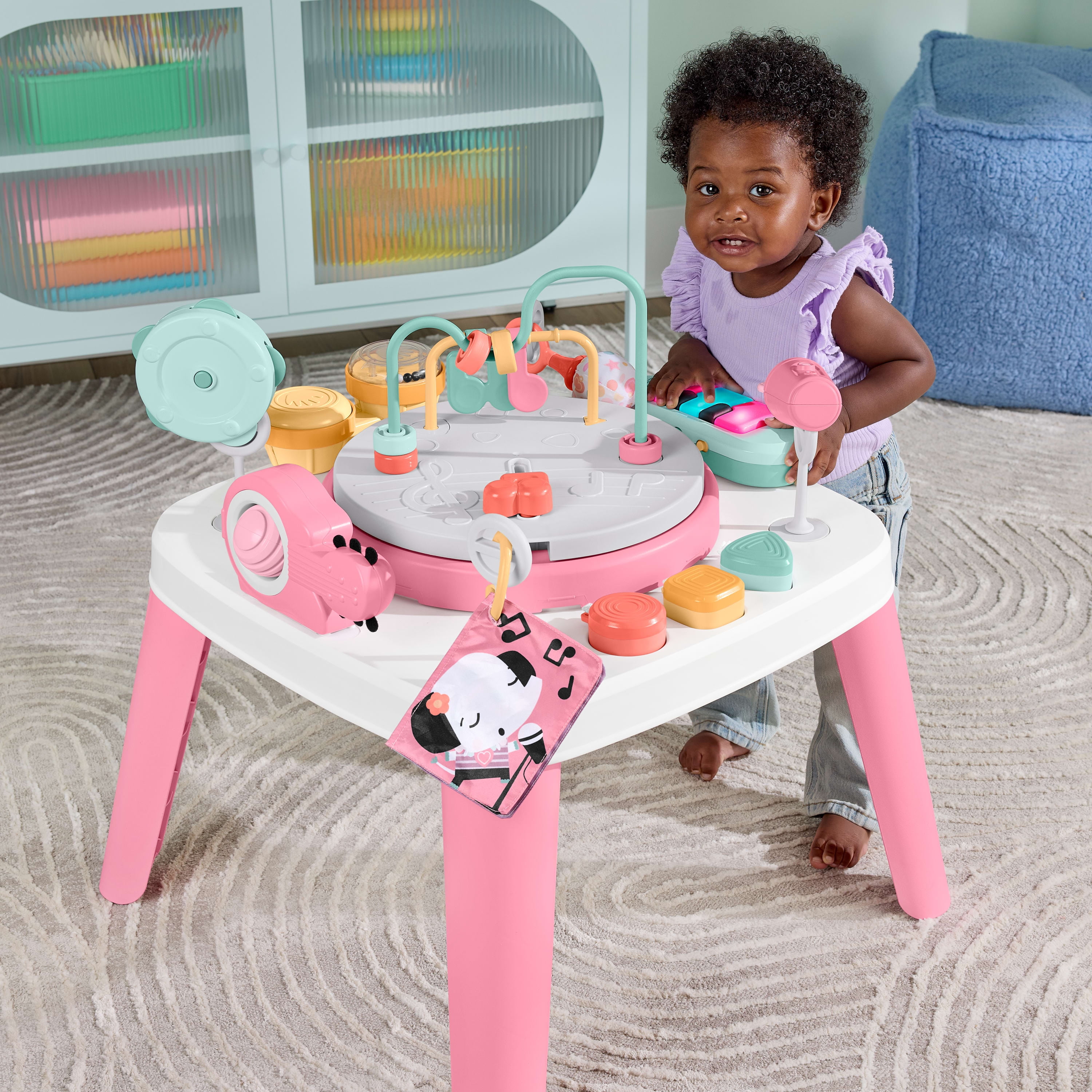 Fisher-Price 3-in-1 Musical Moments Baby Activity Center & Toddler Play Table with Music & Lights