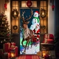 thumbnail image 3 of OEFNTAC Christmas Door Cover Polyester Tapestry Hanging Door Wrap Decoration Easy Install Holiday Party Entryway Merry Christmas Winter Door Decor Foldable Reusable Classroom 35x71in, 3 of 9