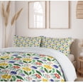 thumbnail image 6 of Ambesonne Garden Art Duvet Cover Set, Colorful FieldFlowers, 2-Calking, Ivory Multicolor, 6 of 7
