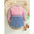 thumbnail image 3 of Suealasg Baby Girls Sweater Rompers Clothes 3M 6M 12M 18M 24M Newborn Girls Sleeveless Round Neck Striped Printed Knit Onesie Bodysuits Infant Girl Fall Jumpsuits Clothing, 3 of 9