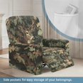 thumbnail image 3 of Yuyamidu Camo Reclining Chair Covers 4 Pieces Hunting Reindeer Stretch Recliner Couch Protector with Elastic Edge Easy to Install Recliner Couch Covers Gift for Holiday, 3 of 8