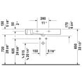thumbnail image 3 of Duravit 0329850087 Vero 33-1/2" Ceramic Bathroom Sink for Vanity, Wall Mounted o, 3 of 4