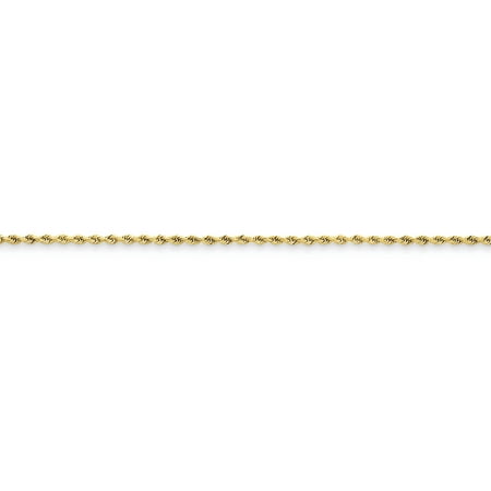14kt Yellow Gold 1.50mm Diamond-Cut Rope Chain with Lobster