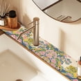 thumbnail image 2 of Yayeee Faucet Mat for Kitchen Sink 14.7" Diatomite Long Splash Guard Pad, Pink Floral Wave, 2 of 7