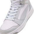 thumbnail image 3 of Tenis Sneakers Puma Rebound Hombre Casuales Tipo Bota Cómodos Diarios Gris Blanco, 3 of 5