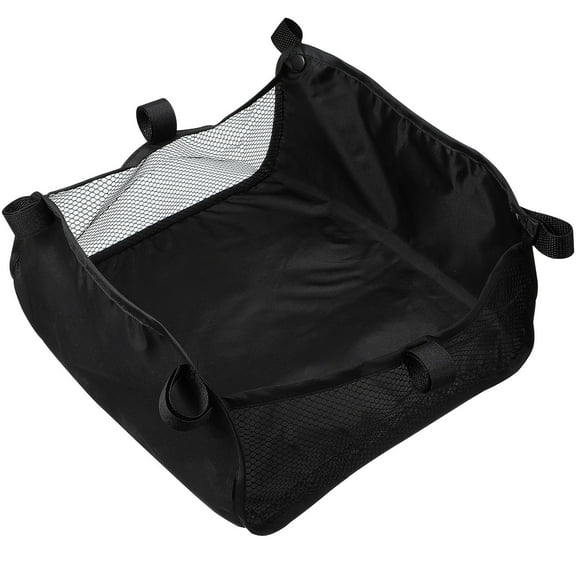 Pawsdot Black Oxford Cloth Baby Stroller Bottom Storage Basket Lightweight Organizer for Stroller 12.5 x 10.5 x 9 inches