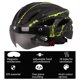 thumbnail image 5 of Eigraketly Casco de bicicleta, casco de Seguridad al aire libre, gorro de cabeza para motocicleta, ciclismo, plástico duro Ciclismo verde negro, 5 of 6