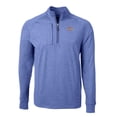 thumbnail image 2 of Men's Cutter & Buck  Heather Blue Pepperdine Waves Big & Tall Adapt Eco Knit Quarter-Zip Pullover Top, 2 of 3