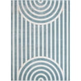 thumbnail image 2 of Unique Loom Whimsy Kids Collection Area Rug - Lines (9' x 12' Rectangle Sky blue/Ivory), 2 of 9