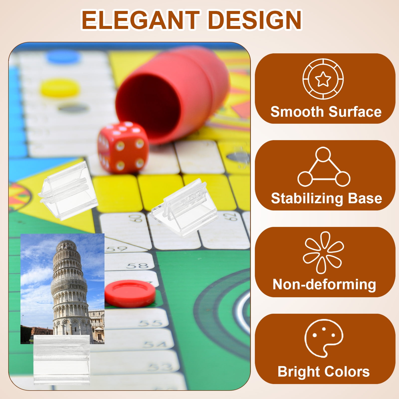 Unique Bargains Plastic Card Stands, Place Card Holders Number Stands Number Clear