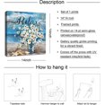 thumbnail image 3 of Beach Canvas Wall Art for Home Decor Bathroom Decor Blue Beach Picture Ocean Theme Anchor Canvas Print Modern Coastal Seascape Painting Framed Seaside Artwork Floral Daisy for Home Room 14x14inch, 3 of 6