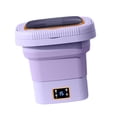 thumbnail image 1 of Mini lavadora plegable, lavadora pequeña compacta, lavadora plegable de alta potencia, Mini lavadora de ropa portátil para lavandería de viaje Tapa transparente violeta 9L Sunnimix Lavadora portátil, 1 of 8