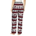 thumbnail image 3 of Uemuo Buffalo Plaid Forest Pattern Women's Wide Leg Palazzo Lounge Pants with Pockets Light Weight Loose Comfy Casual Pajama Pants-Large, 3 of 9