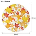 thumbnail image 6 of Autumn Fall Leaves Pattern Round Tablecloth 60" X 60",Wrinkle Wipeable Table Cloth for Kitchen Dining Room Picnic Patio Party, 6 of 6
