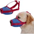 thumbnail image 1 of Bozal de Malla Transpirable Rojo Verde Ajustable Antiladridos para Perros Pequeños y Medianos L, 1 of 5