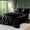Black-Queen, variant on Khaki Full Satin Microfiber 4-Piece Bedding Set