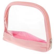 Homoyoyo Small Clear Toiletry Bag Transparent PU Travel Makeup Organizer for Women Daily Use