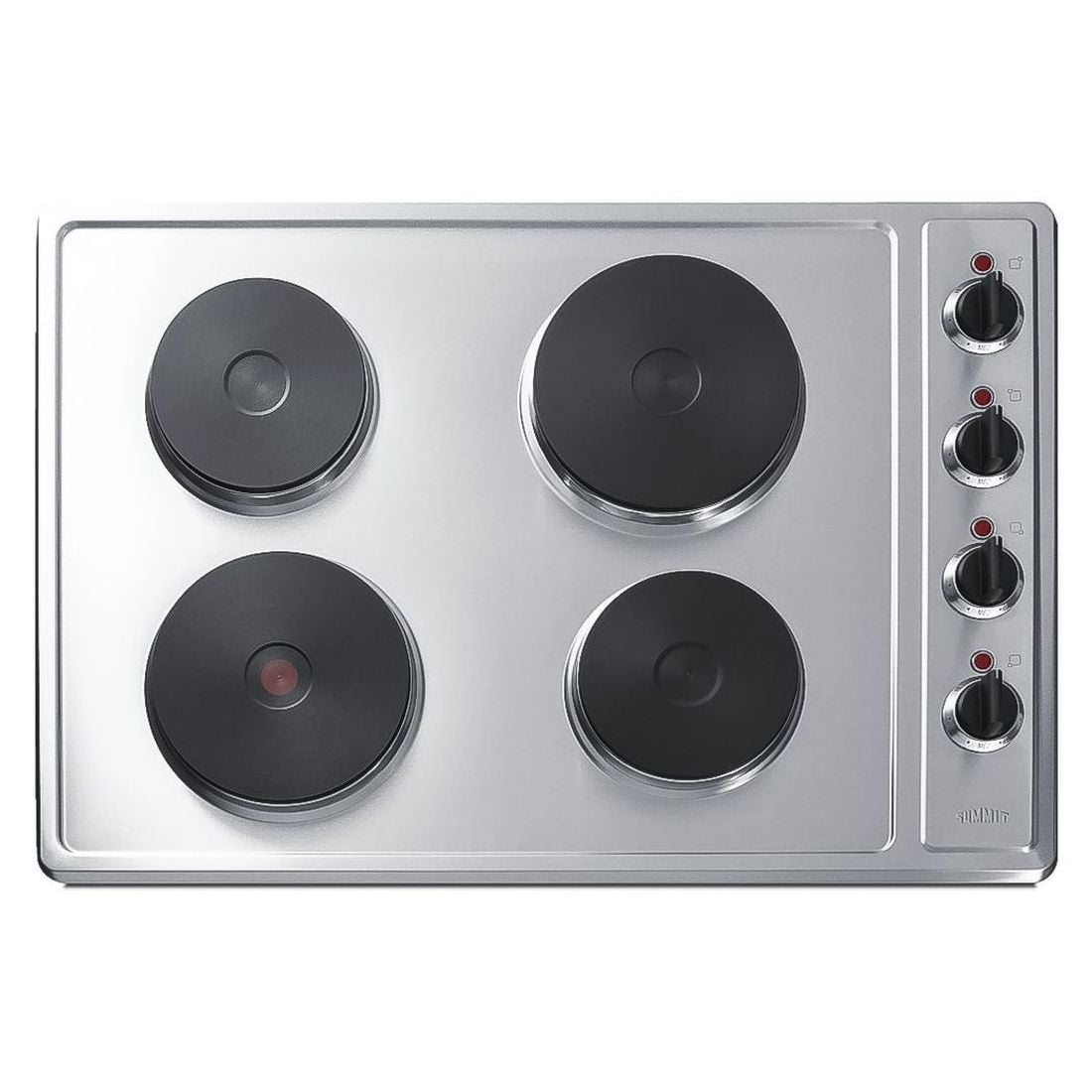Summit CSD4B300 30" Wide 4 Burner Electric Cooktop - Stainless Steel