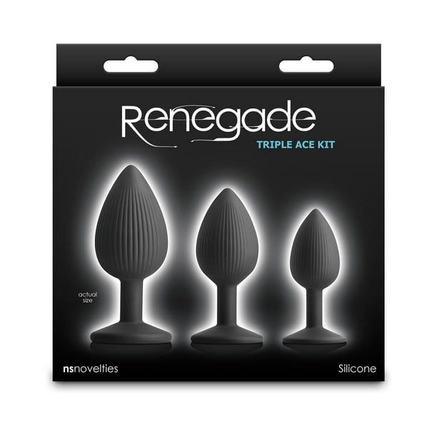 triple plug anal 3 Hearts Gem - Anal Plug Set - Red main image 1