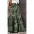 thumbnail image 3 of GXIPO Womens 2025 Maxi Skirt Casual Flowy Elastic High Waist Long Skirts with Pockets Summer Beach Cover Up Green L, 3 of 4