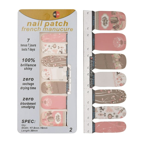 Nail Sticker Set Water Transfer Mixed Patterns for Nail Art Decoration Christmas DIY Decals Women & Kids Manicure Kit