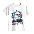 thumbnail image 4 of Wxirdiow Little Girl USA Shirt Girls July 4th American Flag T Shirts Patriotic Short Sleeves Shirts Blouse Tops Tee White Size,5-6 Years, 4 of 5